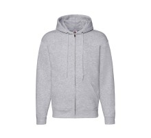 Толстовка "PREMIUM HOODED SWEAT JACKET", бордовый_L, 70% х/б, 30% п/э, 260 г/м2