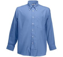 Рубашка "Long Sleeve Oxford Shirt", синий_2XL, 70% х/б, 30% п/э, 135 г/м2