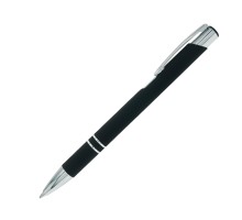 Ручка шариковая, COSMO HEAVY Soft Touch, металл, черный