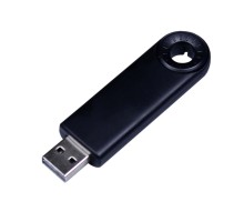 USB 2.0- флешка промо на 32 Гб прямоугольной формы, выдвижной механизм