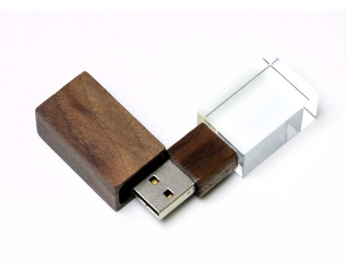 USB 2.0- флешка на 16 Гб прямоугольной формы, под гравировку 3D логотипа