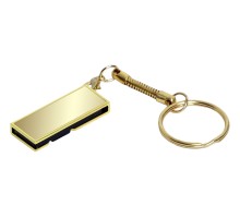 USB 2.0- флешка на 32 Гб с поворотным механизмом и зеркальным покрытием